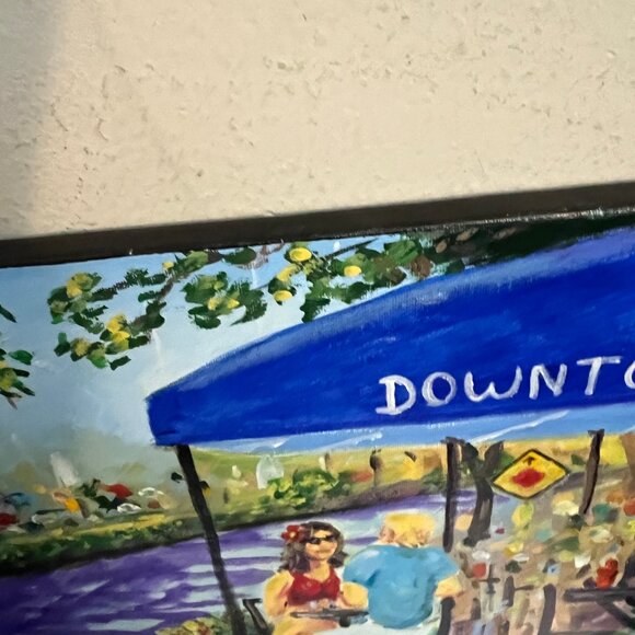 Acrylic Painting in Ft. Lauderdale of the Downtowner by Del Ponte 16" x 20" - Picture 5 of 9